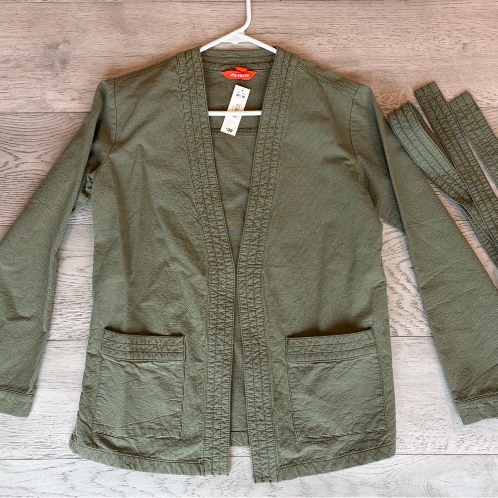 NWT Joe Fresh Sage Green Utility Jacket - Size XS